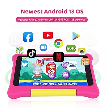 Amazon.co.jp: キッズタブレット7インチ、子供用Android 12